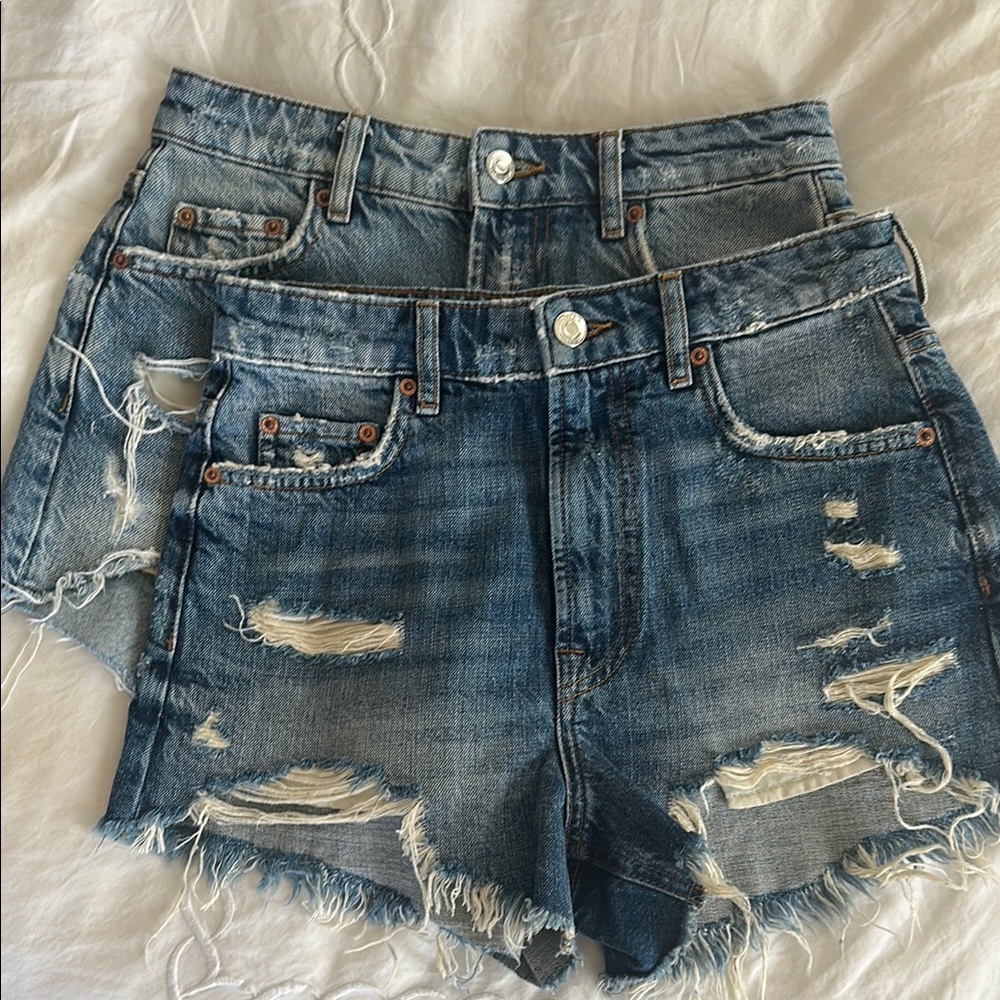 Distressed Denim Women Shorts